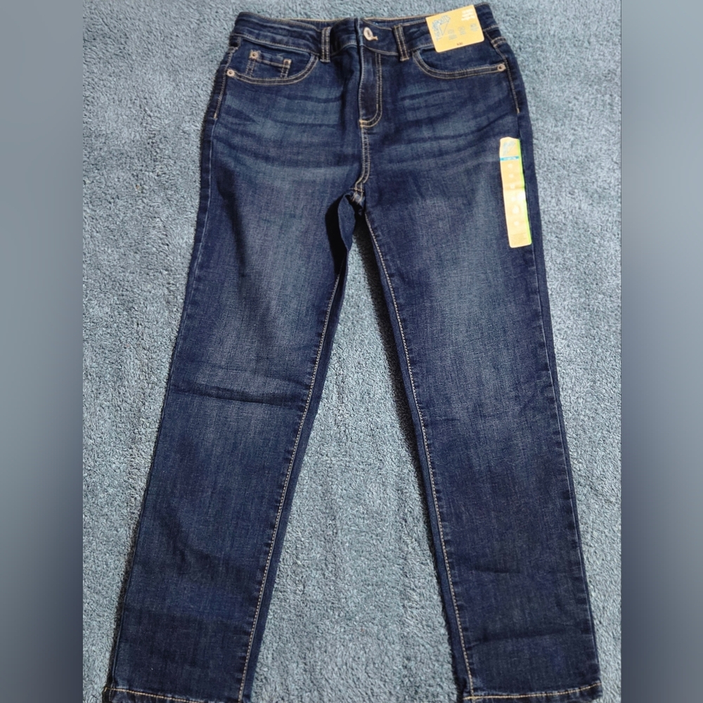NWT Thereabouts Girls Size 12 Adjustable Waist Superflex Straight Leg Jean